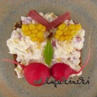 ☕ Rezept: Zunge, Mais, Radieschen, Lorbeerblatt mit Frischkäse