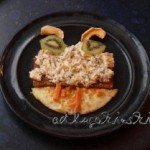 Frischkäse-Rezept mit Räucherlachs, Eiweiss, Kiwi, Trockenäpfeln