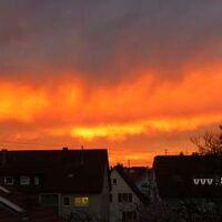 ☼ Wetter am 19. März 2014 – der Himmel brennt!