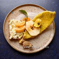 ☕ Rezept: Kürbis, Apfel, Mandarine, Ingwer, Senfkörner mit Frischkäse