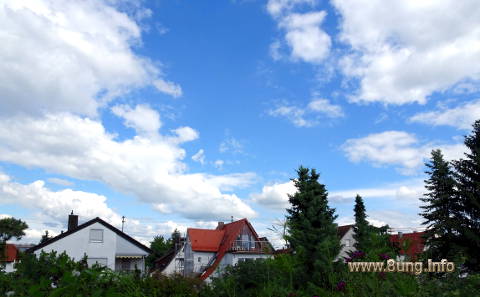 Blauer Himmel mit weißen Wolken