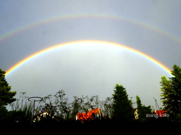 Doppelter Regenbogen am 6.6.2017 um 20:51 Uhr