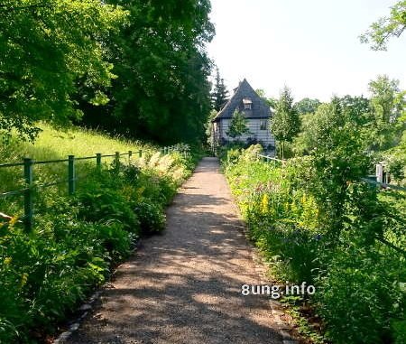 Weg zu Goethes Gartenhaus in Weimar