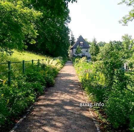 Weg zu Goethes Gartenhaus in Weimar