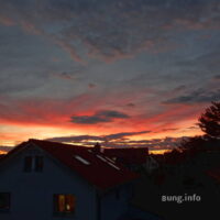 ☼ Wetterprognose Oktober: Roter Sonnenuntergang