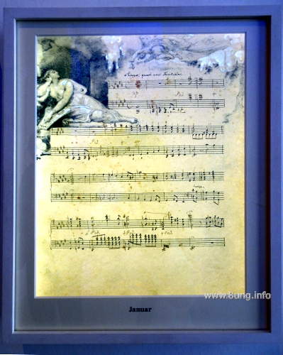 "Januar", Komposition aus dem "Jahreszeitenzyklus" von Fanny Hensel mit einer Vignette von Wilhelm Hensel