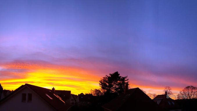Sonnenuntergang in Bonbonfarben