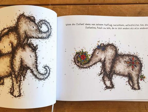 Bilderbuch-Tipp: Wenn ich groß bin, werd‘ ich Schmetterling! Blumenelefant