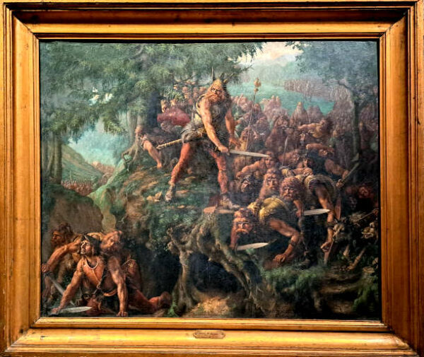 "Das Erbe Roms" im Stadtmuseum Trier - Ölbild von Karel Lodewijk de Kesel, Ambiorix der Germane