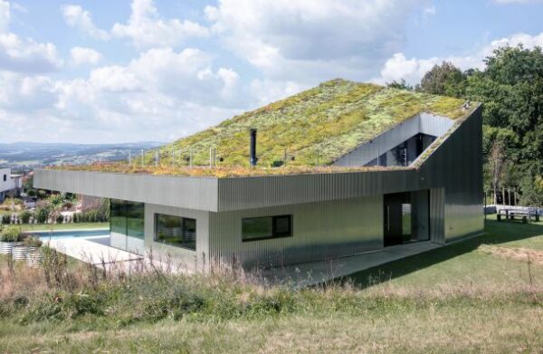 101 Traumhäuser: begrüntes Dach auf Aluminiumfassade