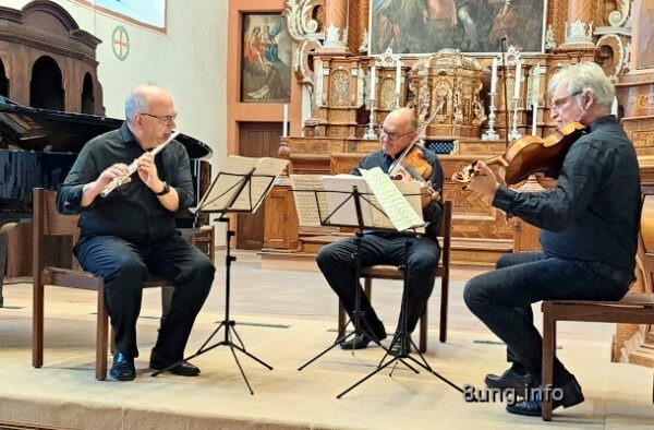 Konzert: Offenburger ensemble spielt Kompositionen von Max Reger: Peter Stöhr, Flöte; Frank Schilli, Violine; Rolf Schilli, Bratsche