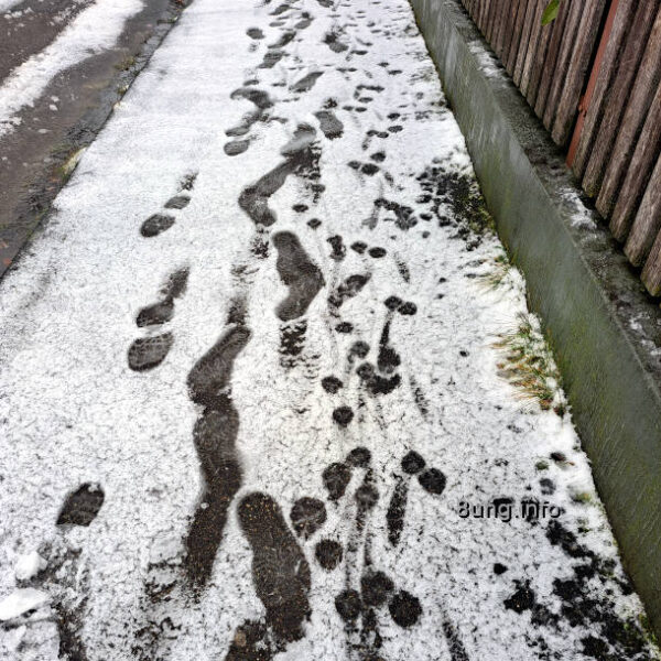 Fußspuren im Schnee