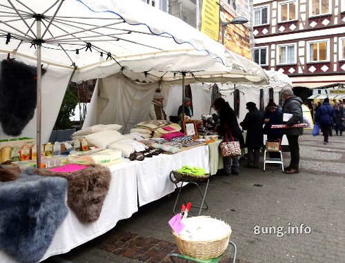 Marktstand in der Kälte