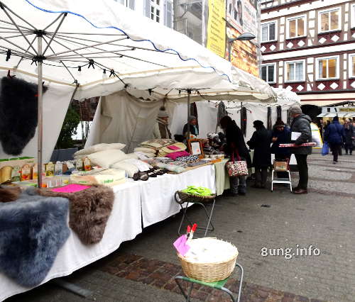 Marktstand in der Kälte