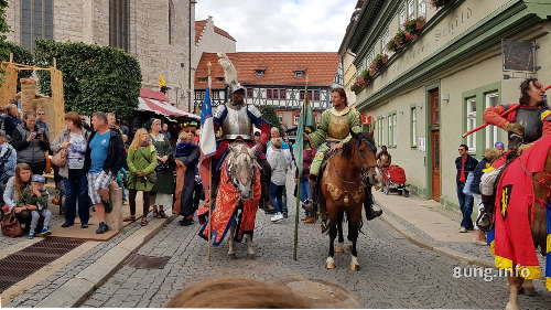 Reiter auf dem Mittelalterfest in bad Langensalza