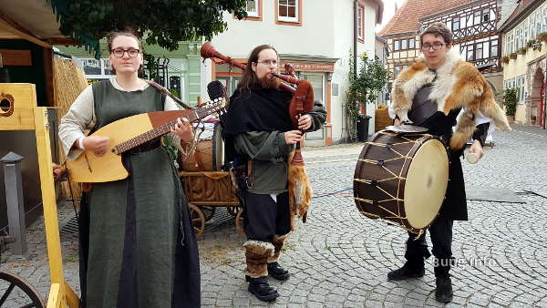 Musiker auf dem Mittelaltermarkt