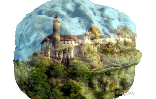 Walnuss mit Burg